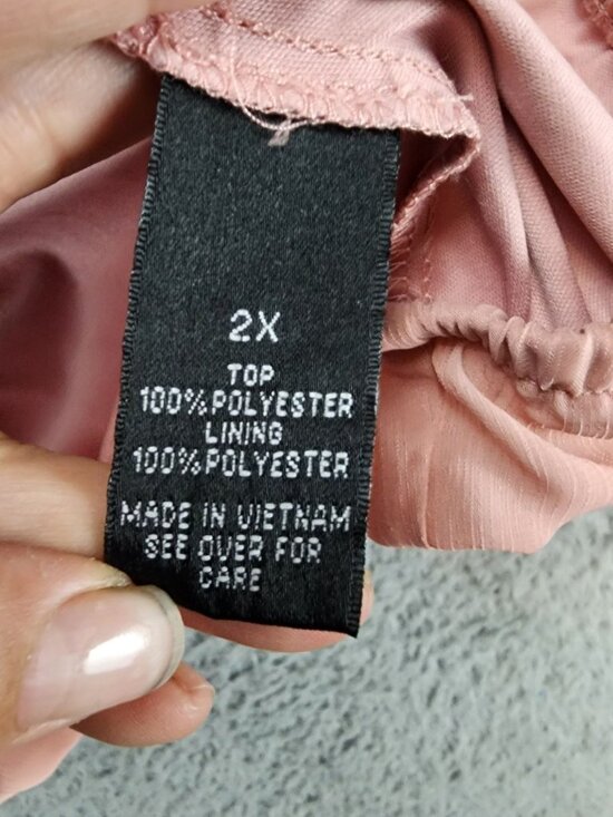 IN Studio Top Womens 2X Pink Long Sleeve Lace Detail Blouse - Picture 5 of 11